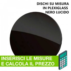 Disco in plexiglass nero su misura