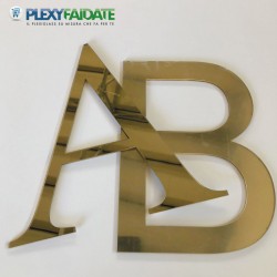 Lettere in plexiglass Specchio Oro spessore mm.3